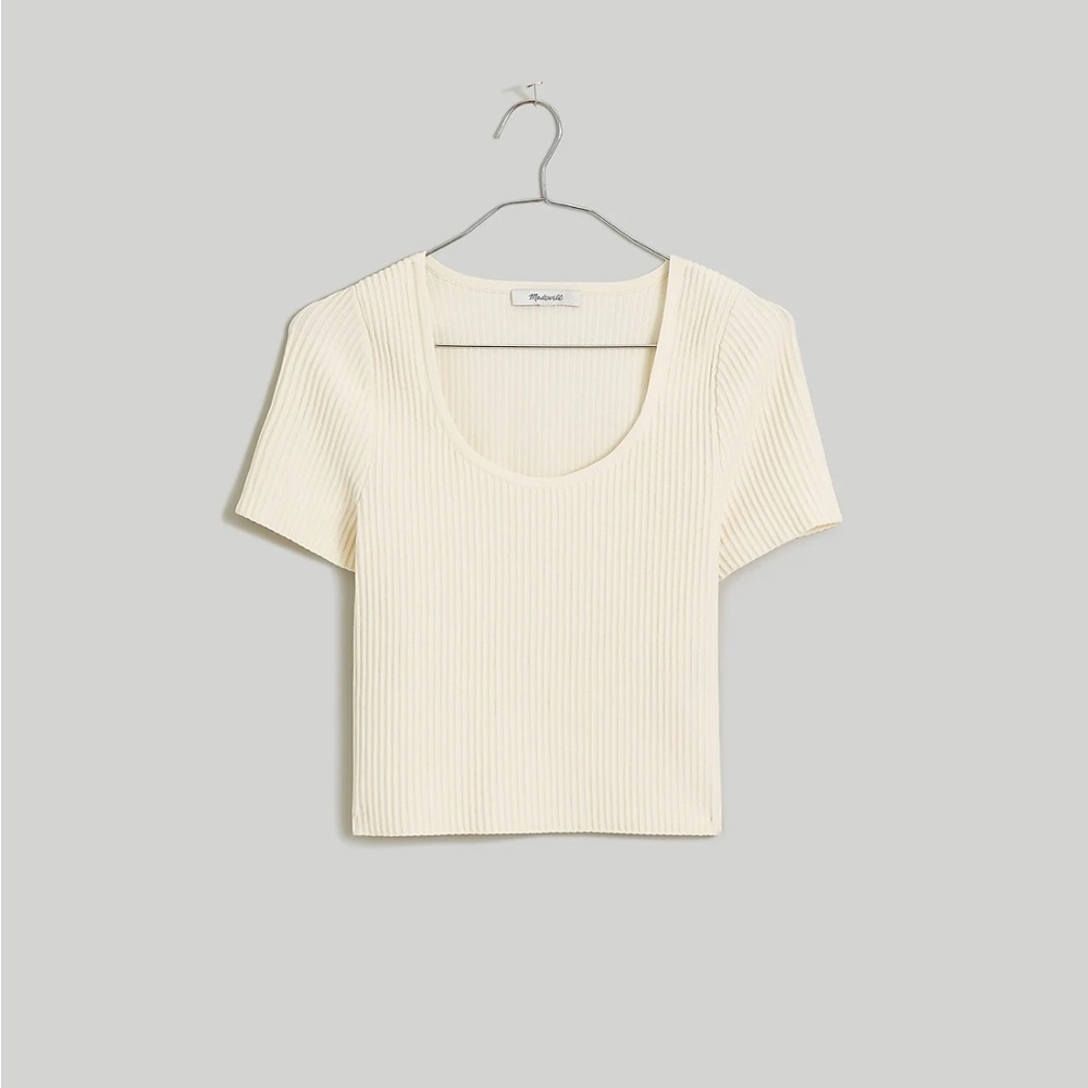Madewell Ottoman Crop Sweater Tee, NWT